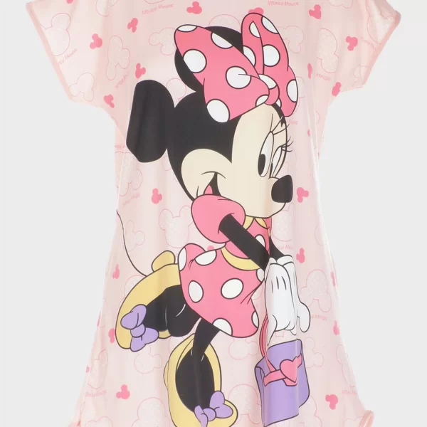 Νυχτικό γυναικείο Minnie Mouse με λαιμόκοψη ΡΟΖ