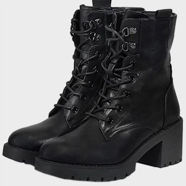 Γυναικείο αρβυλάκι κορδόνι πλαϊνό φερμουάρ αντιολισθητική σόλα.New Collection ΜΑΥΡΟ