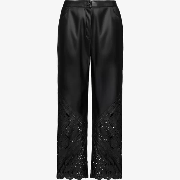 Paneled Full Lenght Straight Pants