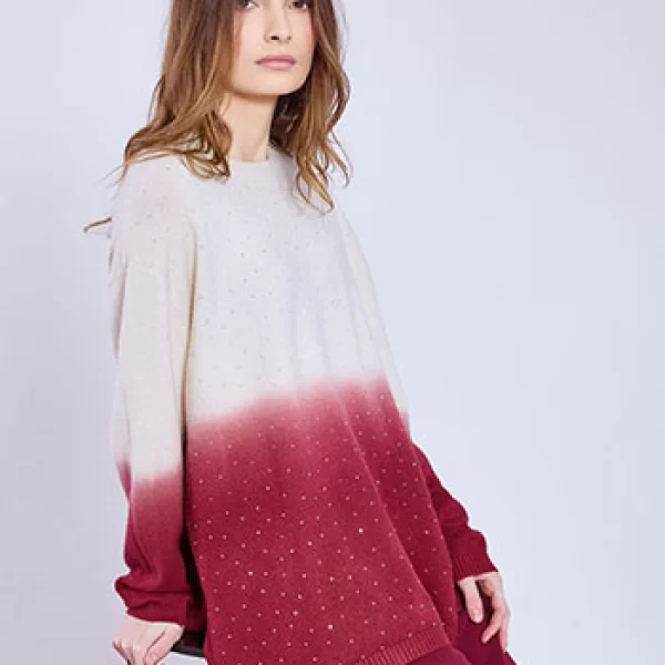 Πουλόβερ μακρύ με strass SQ7948.4360+4