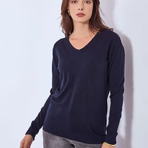 Πουλόβερ με ριπ λεπτομέρειες WT1042.4380+15