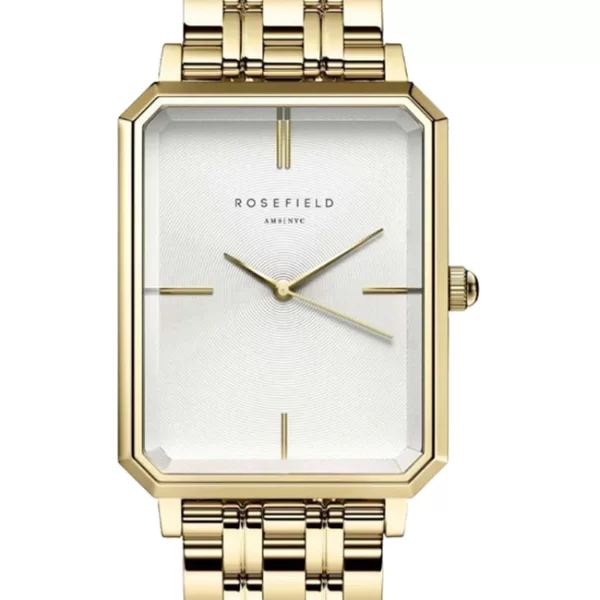 ROSEFIELD The Octagon - OCWSG-O40 Gold case with Stainless Steel Bracelet