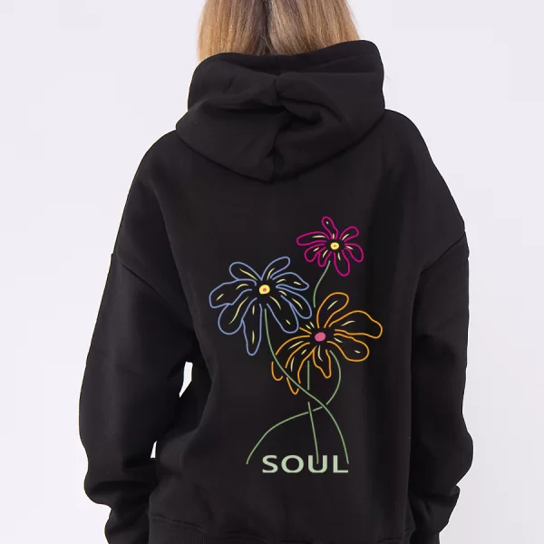 C1092 | Soul - Hoodie Μαύρο C1092