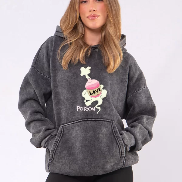 C1104 | Poison - Hoodie Ανθρακί C1104