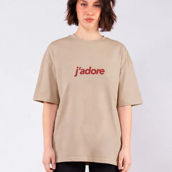 C1153 | J'adore - Oversized Μπεζ C1153