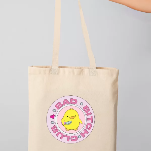 AC209 | Bad Bitch Club - Tote Μπεζ AC209