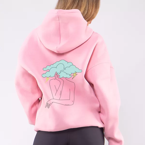 C1080 | Beautiful Mess - Hoodie Ροζ C1080