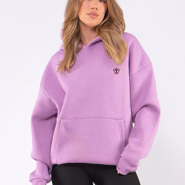 C1116 | Flower Logo 2 - Hoodie Λιλά C1116