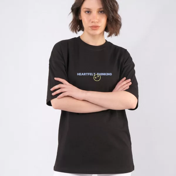 C1155 | Heartfelt - Oversized Μαύρο C1155