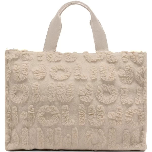 LIU JO μπεζ shopping bag 2F5027 LOGO