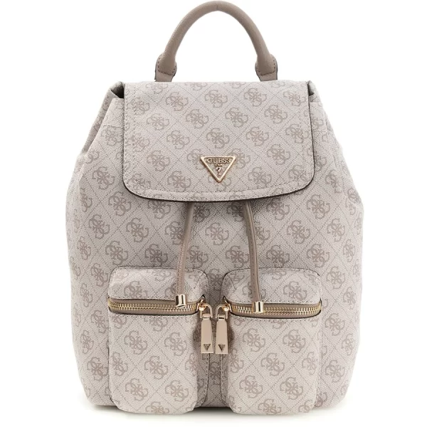 Guess μπεζ dove backpack MANHATTAN FLAP