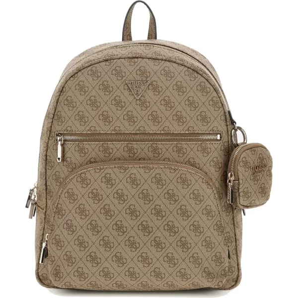 Guess μπεζ latte backpack POWER PLAY maxi