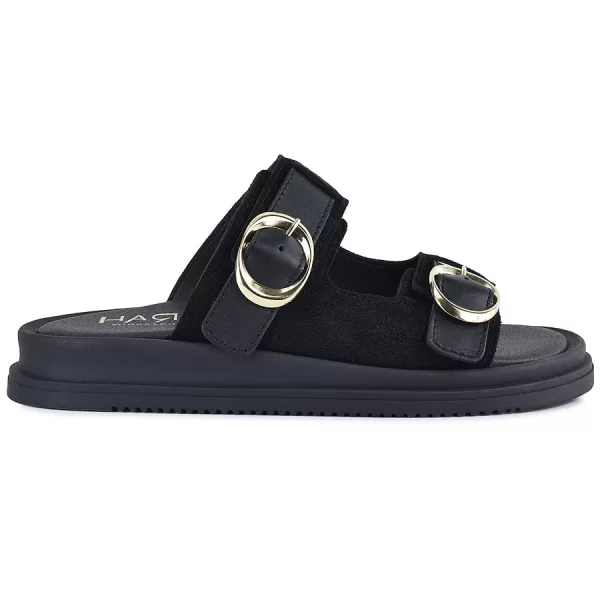 Δερμάτινο μαύρο σανδάλι HARRIS 386-1189