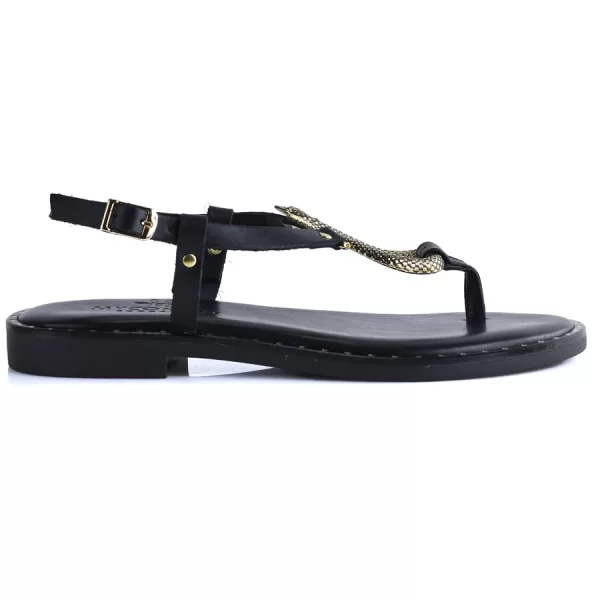 Myconian μαύρo σανδάλι 2282