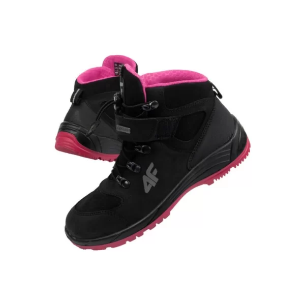 4F Παιδικά Μποτάκια Πεζοπορίας Μαύρα HJZ21-JOBMW251-21S