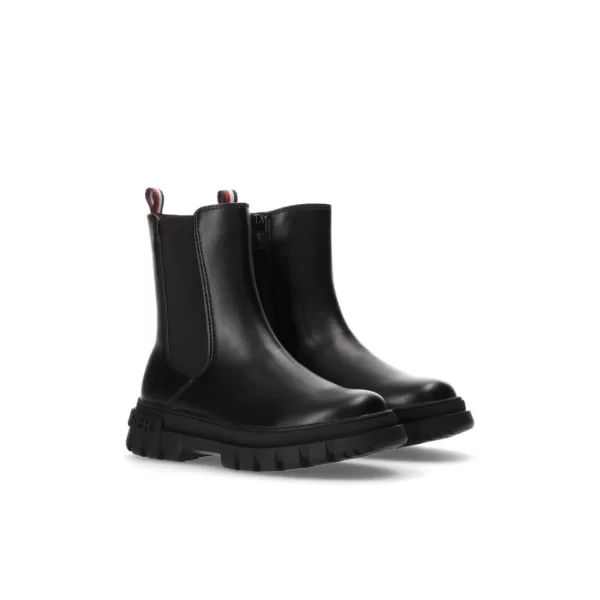 Tommy Hilfiger Παιδικά Μποτάκια με Φερμουάρ Μαύρα T3A5-33058-1355999
