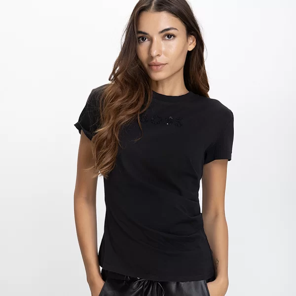 Boss Γυναικείο T-shirt Regular Fit Με Κεντημένο Logo