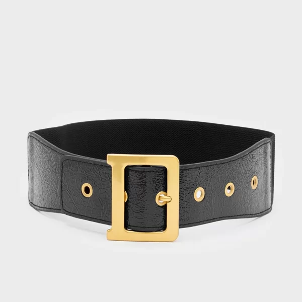 Nali Γυναικεία Ζώνη Με Φαρδιά Γραμμή Και Μεταλλική Αγκράφα