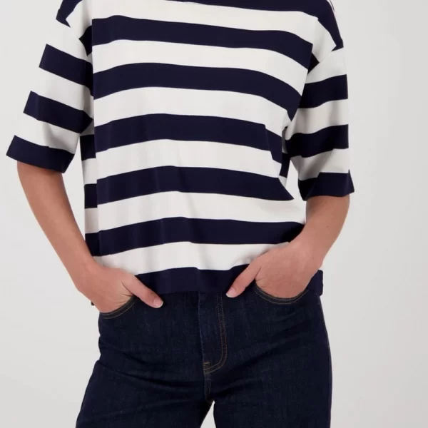 Monari Γυναικείο T-Shirt Με Ριγέ Σχέδιο