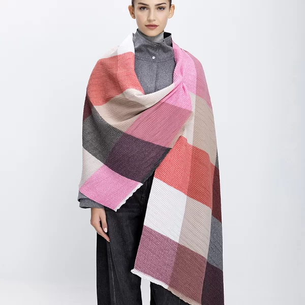 Γυναικεία Πασμίνα Με Καρό Σχέδιο