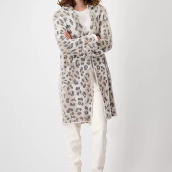 Monari Γυναικεία Ζακέτα Oversized Fit σε Animal Print