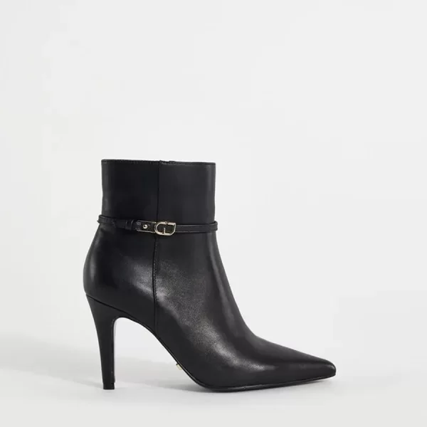 Gaudi Γυναικεία Δερμάτινα Μποτάκια Μαύρα