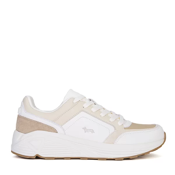 Harmont & Blaine Γυναικεία Sneakers Casual από Δέρμα & Suede σε Λευκό/Μπεζ