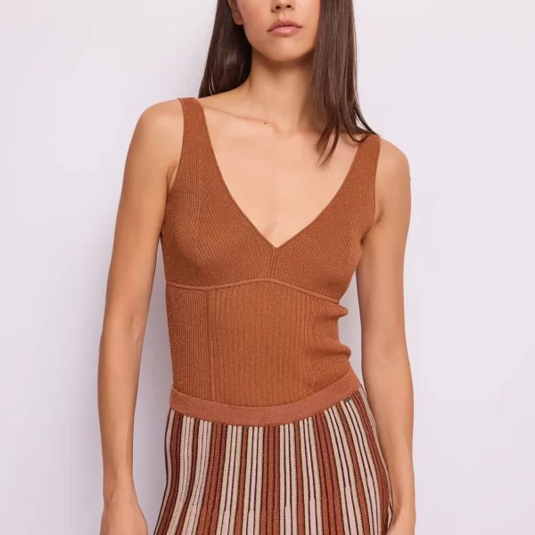 Gaudi Γυναικείο Top Με V Λαιμόκοψη Και Lurex