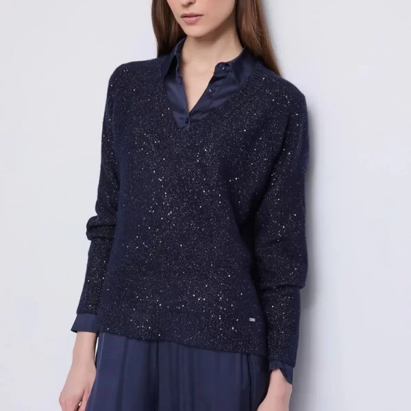 Gaudi Γυναικείο Πλεκτό Με Shimmer Υφή Regular Fit