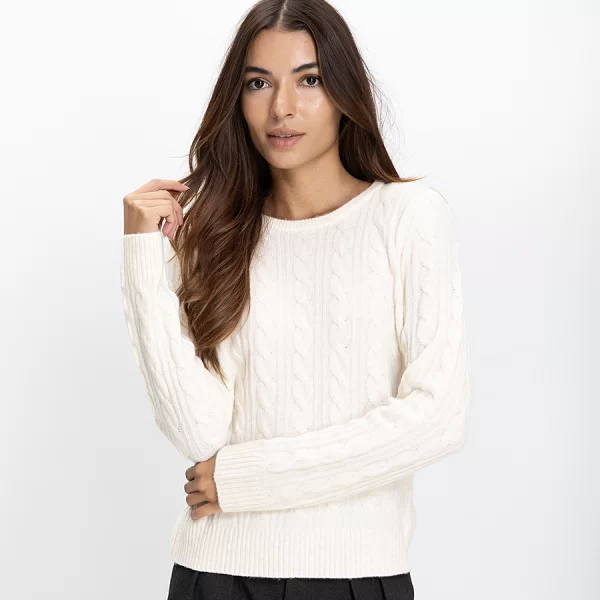 Gerry Weber Γυναικείο Πλεκτό Regular Fit Με Πλέξη κοτσίδα