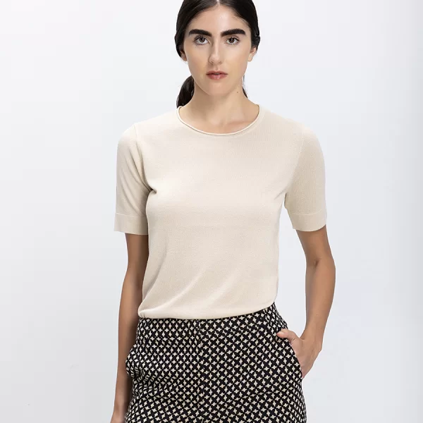 Γυναικείο Πλεκτό Τοπ Με Διακριτική Λάμψη Regular Fit