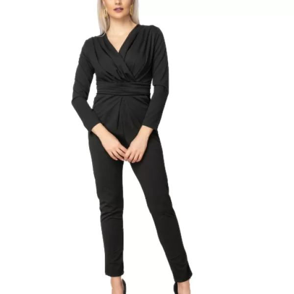 Ολόσωμη Φόρμα με Ζώνη Μαύρη