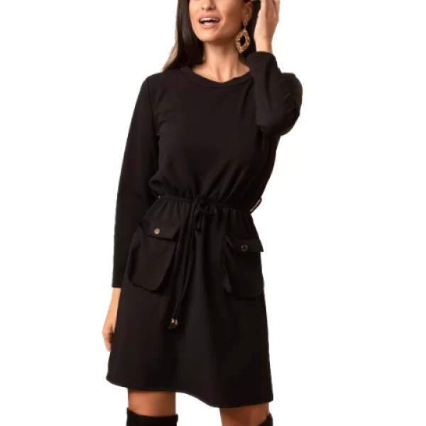 Φόρεμα Με Κορδόνι Μαύρο