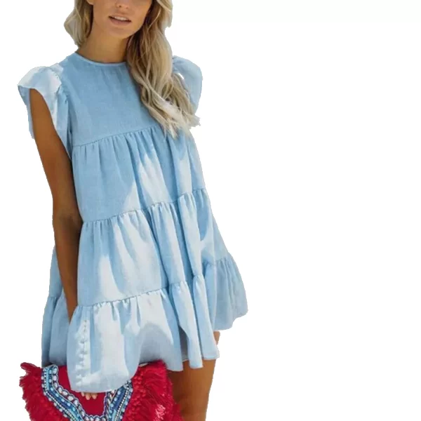 Καλοκαιρινό Αέρινο Φόρεμα Γαλάζιο