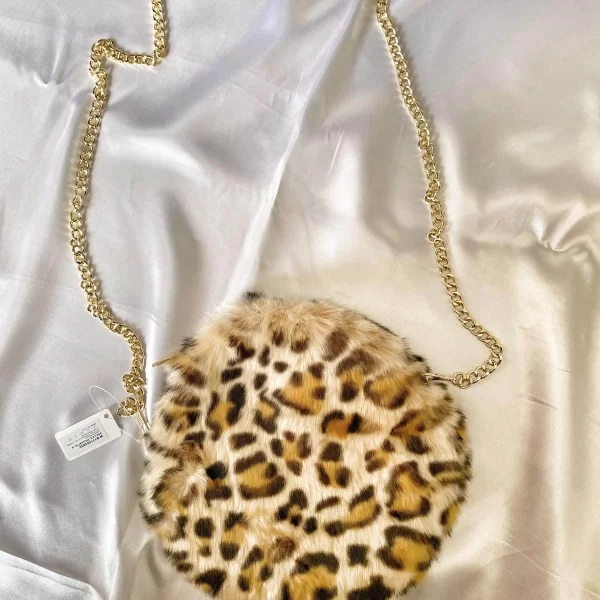 Τσάντα Messenger Λεοπάρ Στρόγγυλη