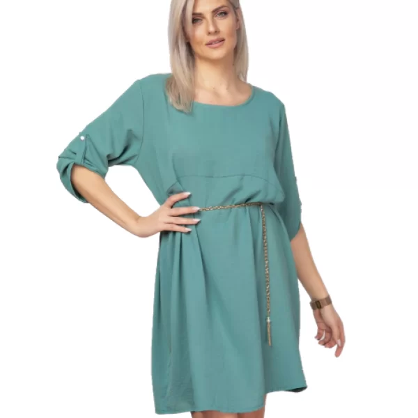 Φόρεμα Με Κουμπί Στα Μανίκια Βεραμάν