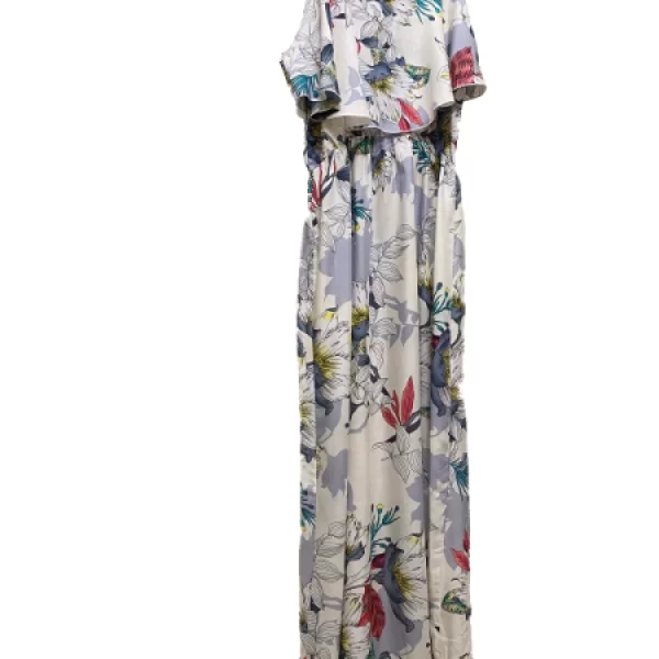 Έξωμο Μάξι Φόρεμα Λευκό