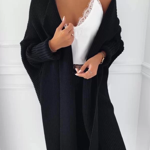 Ζακέτα Με Ιδιαίτερο Γιακά Μαύρη