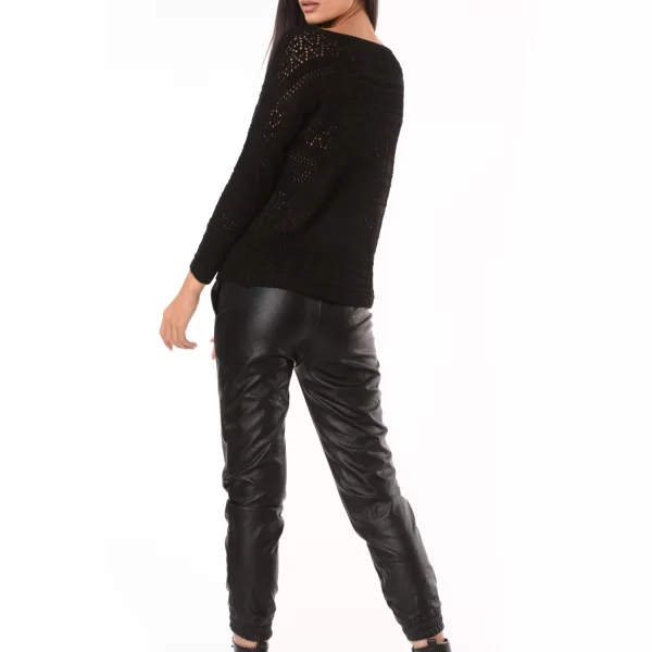 Πλεκτή Μπλούζα Josefine Μαύρη