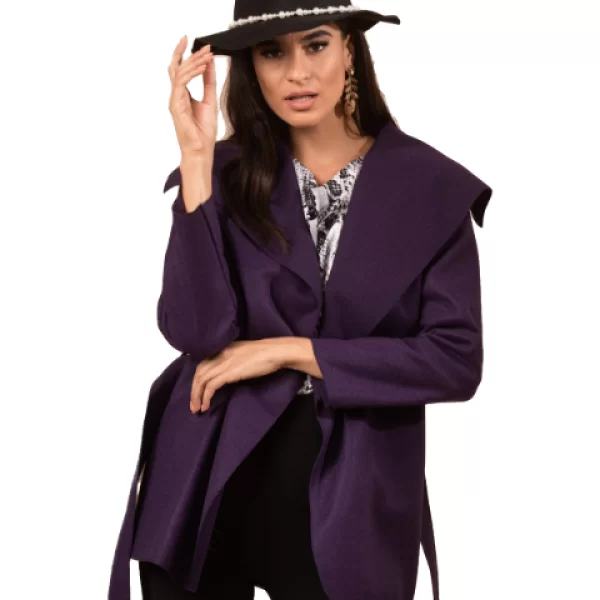 Πανωφόρι Με Ζώνη Bella Μώβ