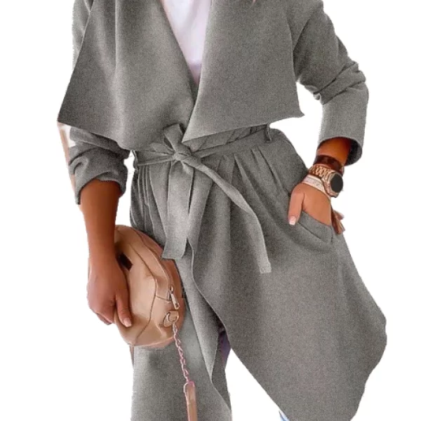 Πανωφόρι Με Ζώνη Mania Γκρί