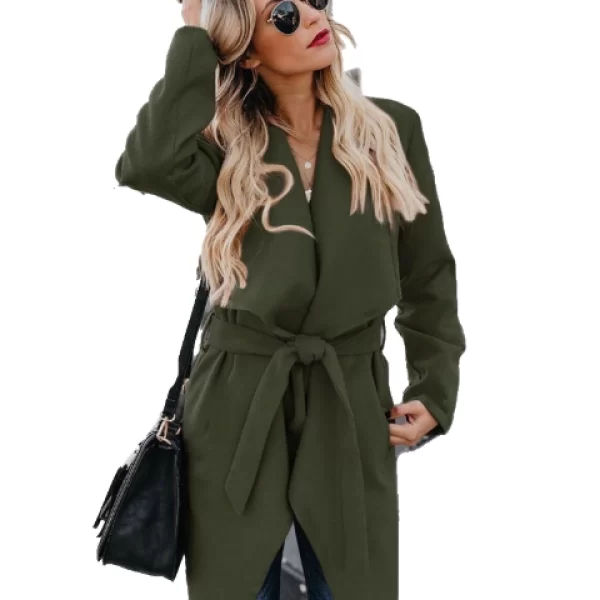 Πανωφόρι Με Ζώνη Kaylie Χακί