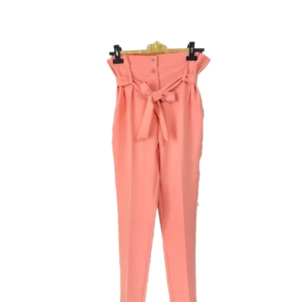 Ψηλόμεσο Παντελόνι Με Φιόγκο Σομόν