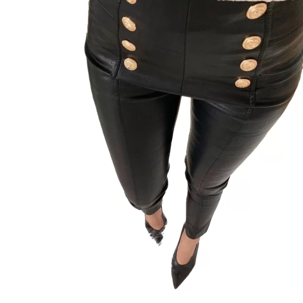 Eco Leather Ψηλόμεσο Παντελόνι