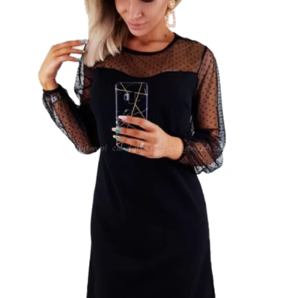 Φόρεμα με Τούλι Μαύρο