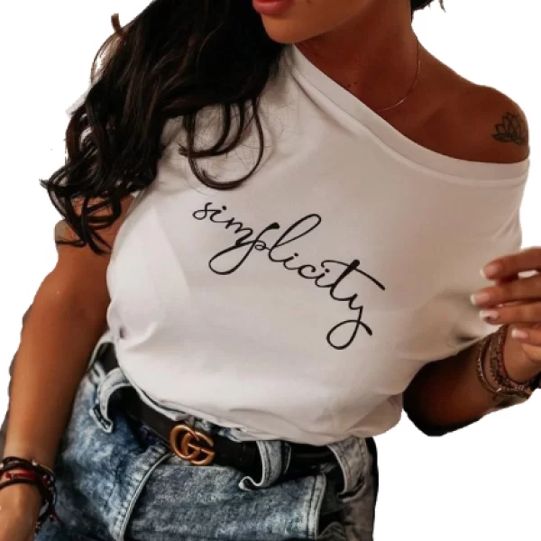 T-shirt Με Στάμπα Simplicity Λευκό