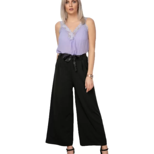 Ζίπ Κιλότ Με Ζώνη Μαύρη