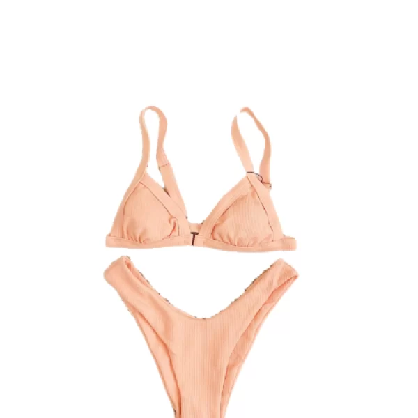 Σέτ Μαγιό bikini Τριγωνάκι Σομόν