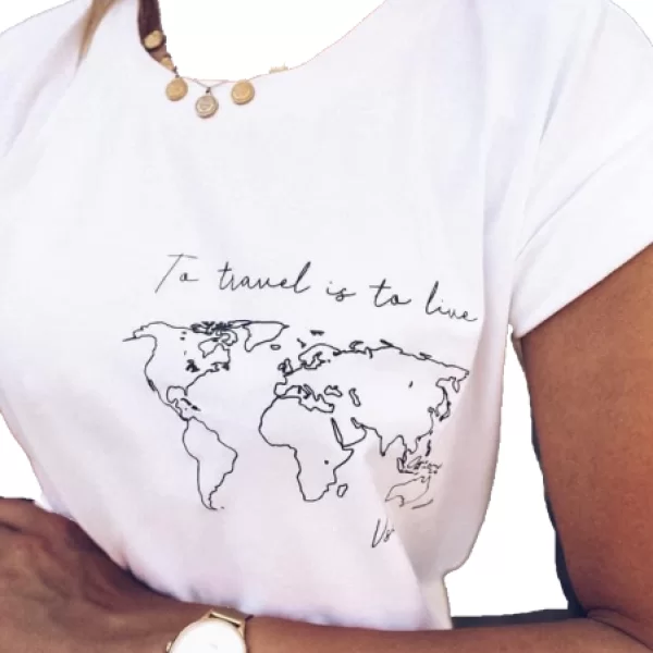 T-shirt Χάρτης Λευκό