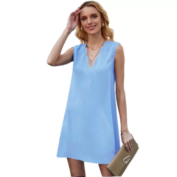 Φόρεμα Με Ιδιαίτερο Κόψιμο Γαλάζιο